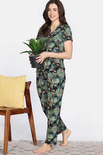 Buy Zivame Knit Poly Pyajama Set - Tap Shoe